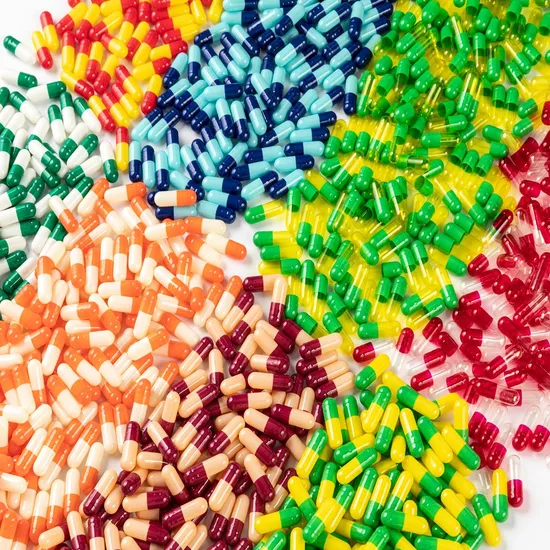 Empty Capsule Shell Separable and Joined Capsule Clear Empty Bovine Gelatin Capsules GMP