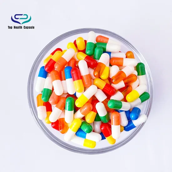 Professional Manufacturer Empty Gelatin Capsule Size 0 Capsule with Different Colors 